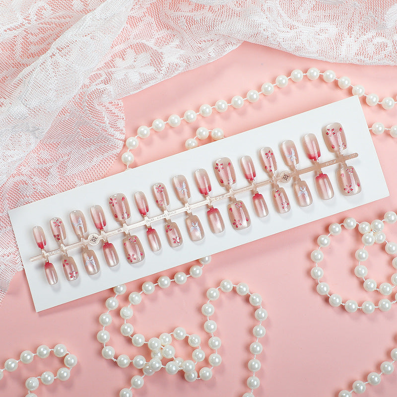 Premium Artistic Floral Press-On Nail Set
