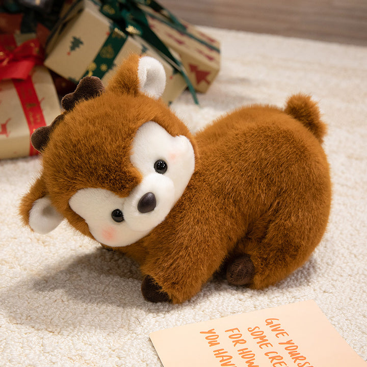 Soft Plush Sitting Deer Stuffed Animal with Ultra-Soft Fur Kalsten