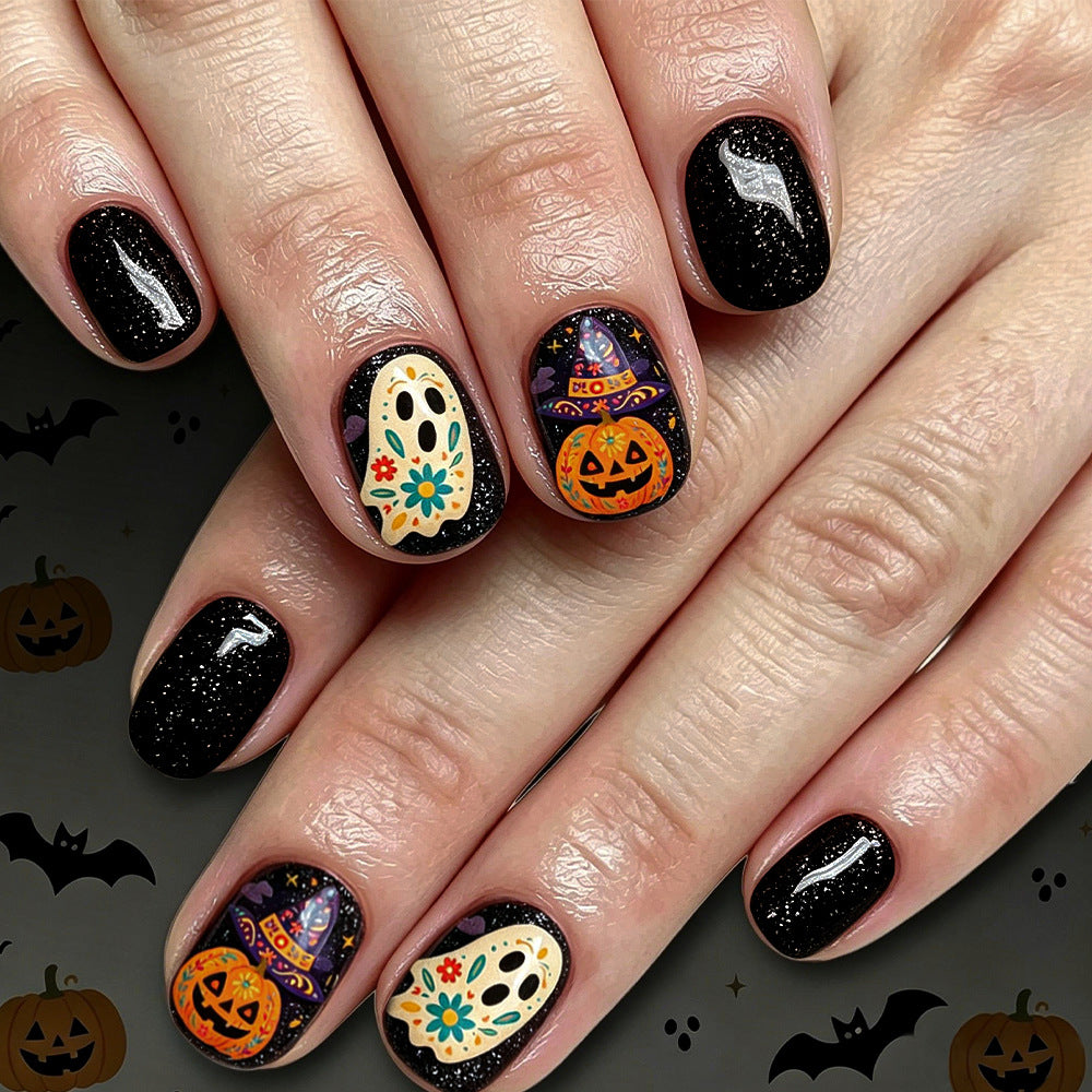 Halloween-Themed Press-On Nail Art Kalsten 1787542717