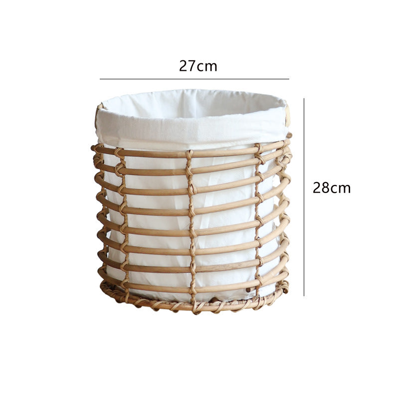Decorative storage basket with fabric lining Kalsten
