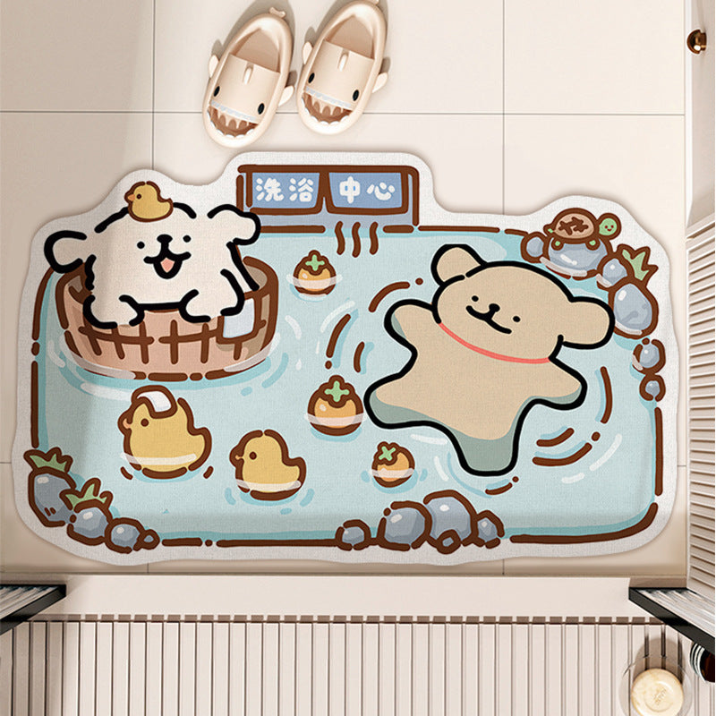 Playful Good Luck-Themed Entryway Mat
