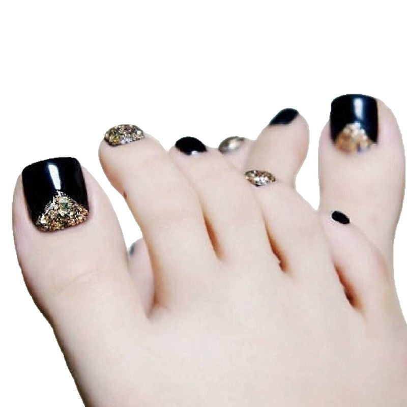 Premium Rhinestone-Embellished Press-On Toenail Set Kalsten