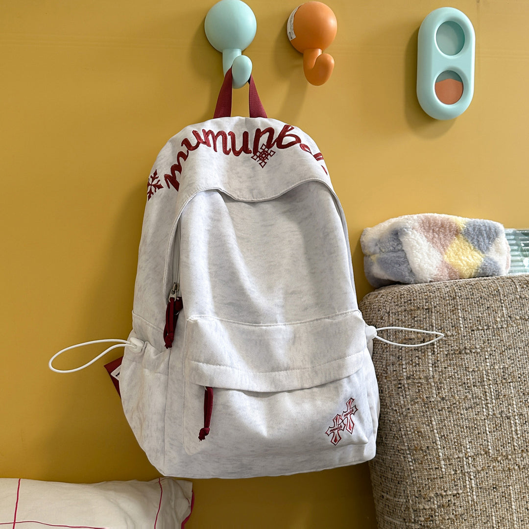 Cozy and Chic Embroidered Backpack