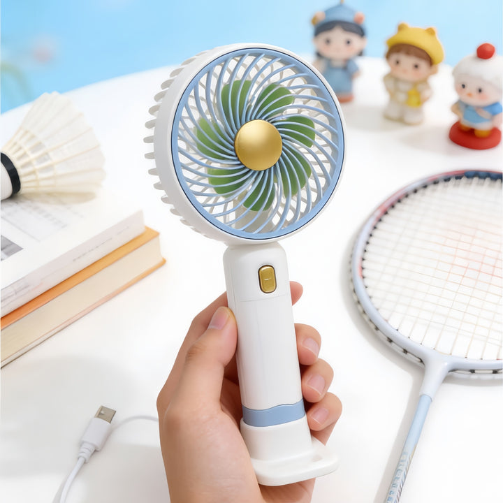 Women Portable Mini Hand Fan with USB Charging Function and Multiple Speed Levels Kalsten