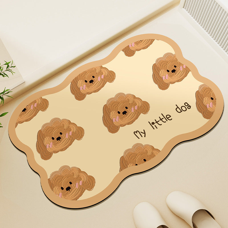 Playful Avocado-Themed Floor Mat