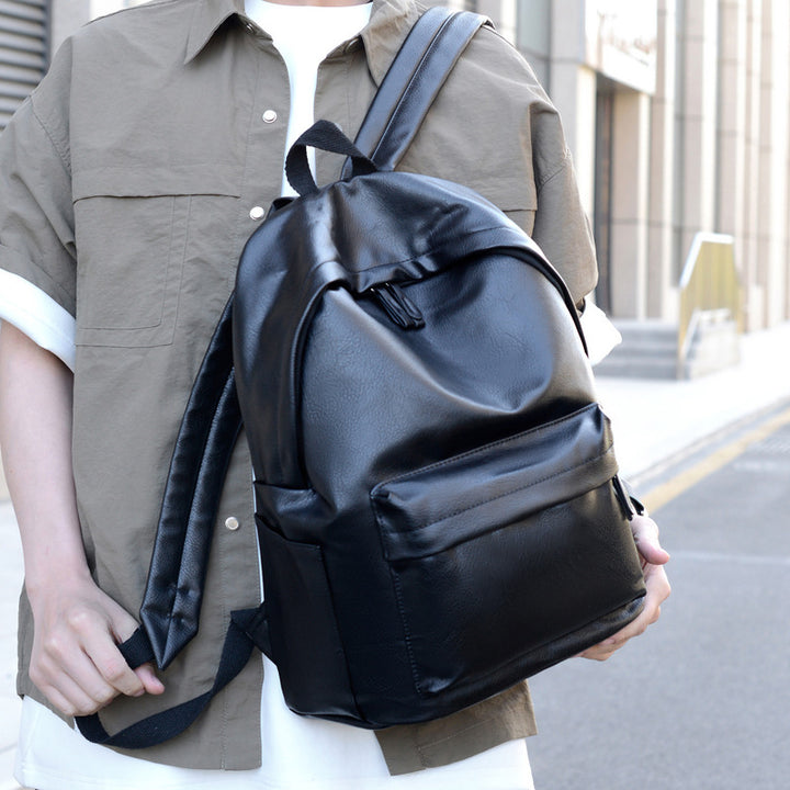Durable Leather-Accented Daily Backpack Kalsten
