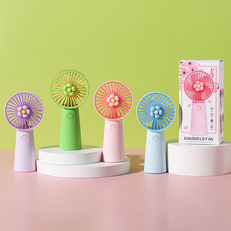Flower-Themed Handheld Cooling Fan Kalsten