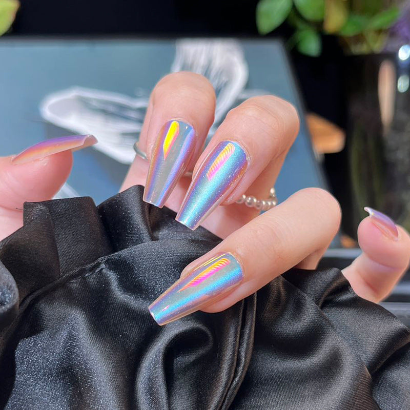 Glamorous Press-On Nail Set with Decorative Gemstone Accents Kalsten