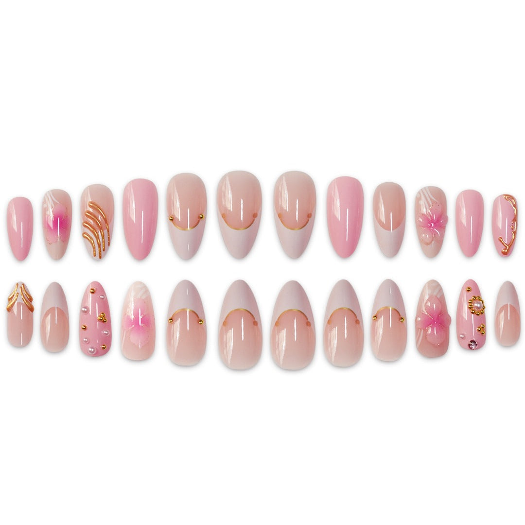 Elegant Floral Stiletto Nail Art Kalsten