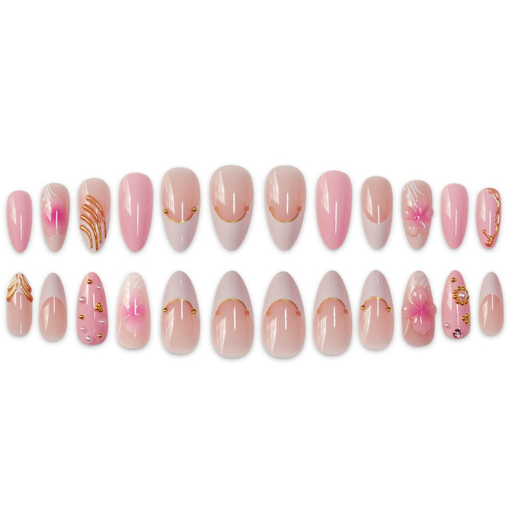 Elegant Floral Stiletto Nail Art Kalsten
