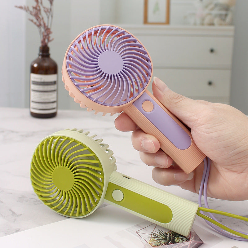 Unisex Portable Handheld Fan with USB Charging Port and Ergonomic Handle Kalsten