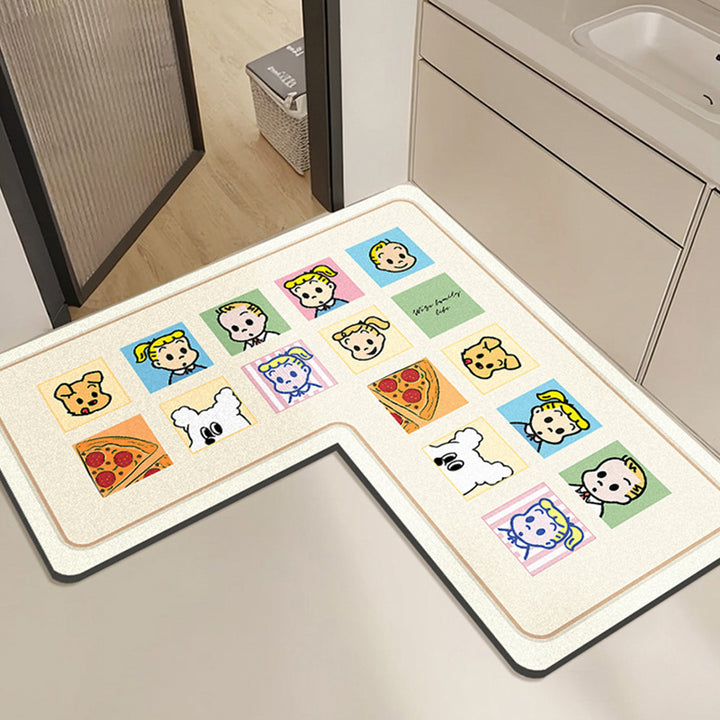 Cute Rabbit Print Bath Mat Kalsten