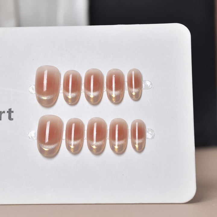 Elegant Glossy Press-On Nail Extensions Kalsten
