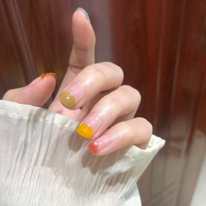 Creative art nails with colorful gradient Kalsten