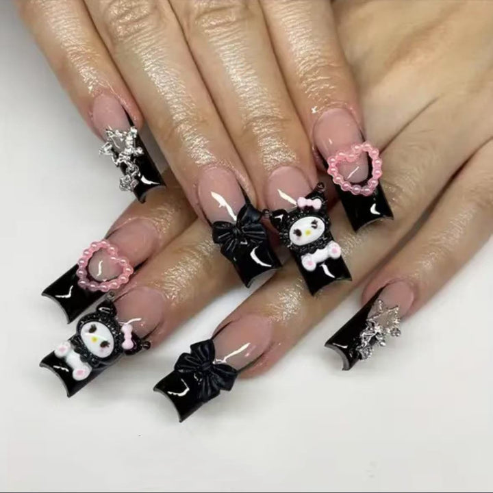Artificial nail set with playful 3D designs Kalsten