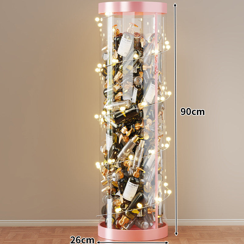 Tall Clear Acrylic Vertical Display Cylinder for Mini Perfume & Sample Bottle Collection