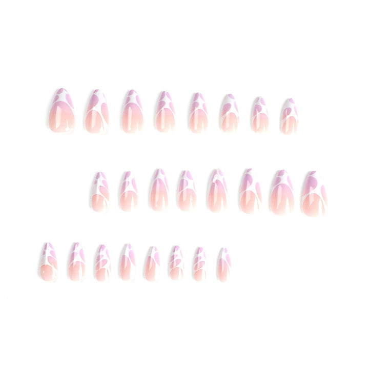 Artistic stiletto nails with modern marble pattern Kalsten