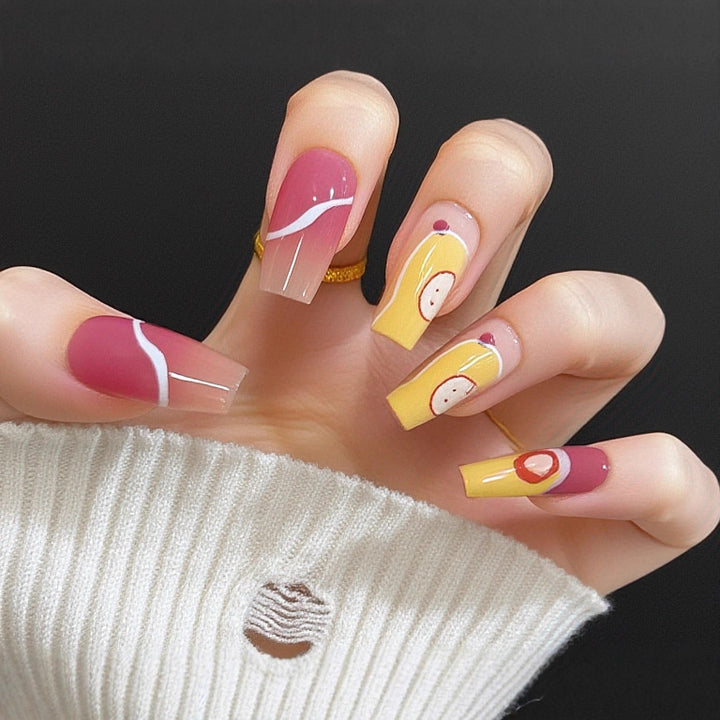 Nail set with elegant glitter design Kalsten