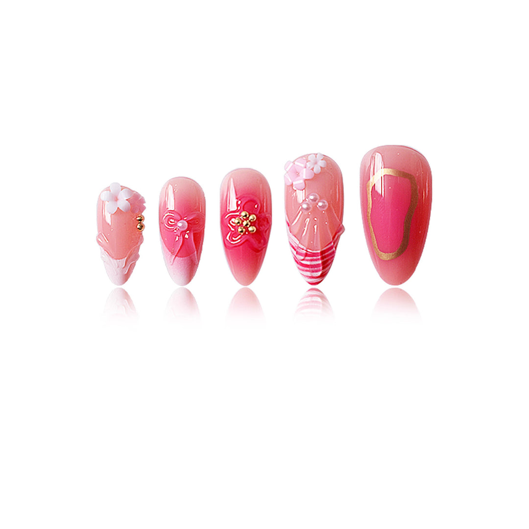 Artistic Floral Detail Press-On Nails Kalsten