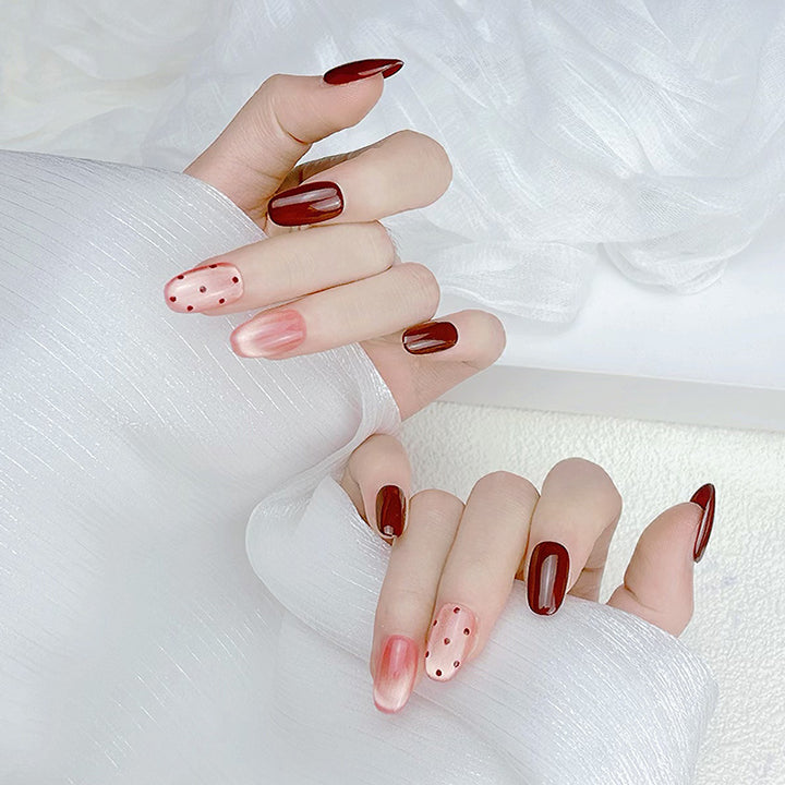 Classic French Tip Press-On Nail Set Kalsten