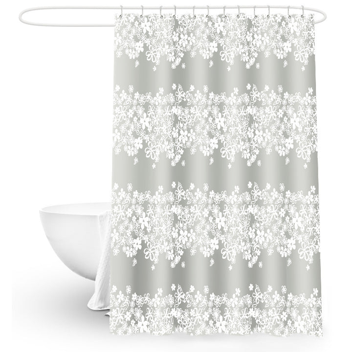 Floral Patterned Waterproof Shower Curtain Kalsten