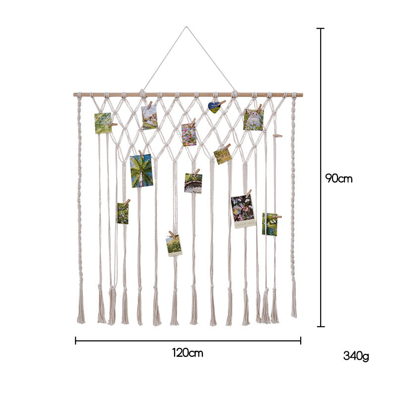 Macrame Photo Display Wall Hanging