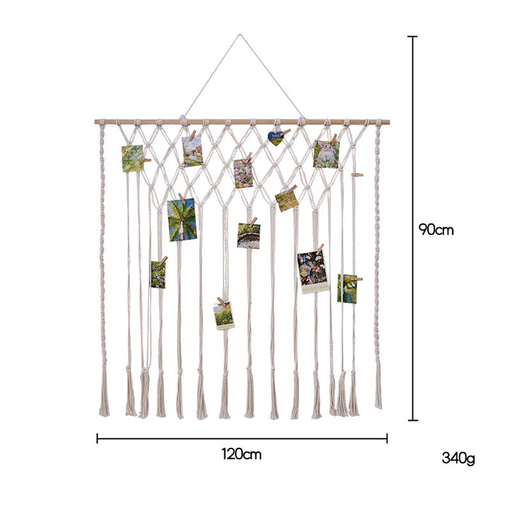 Macrame Photo Display Wall Hanging