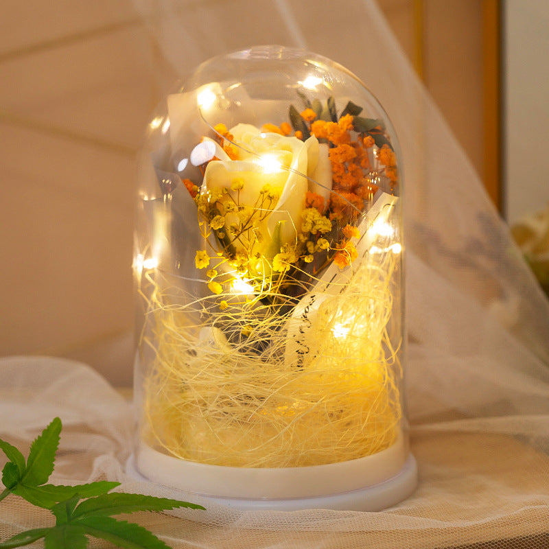 Decorative glass ball with LED lighting