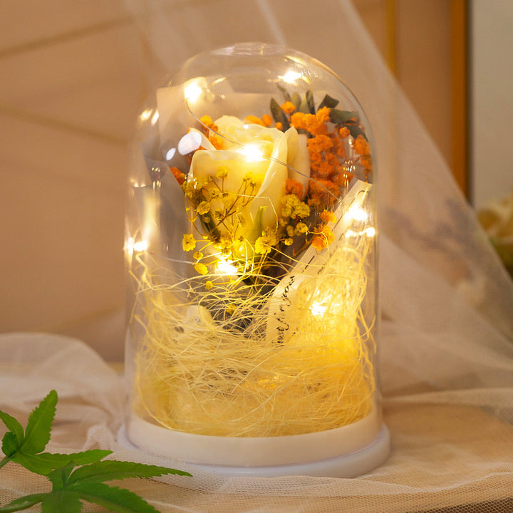 Decorative glass ball with LED lighting
