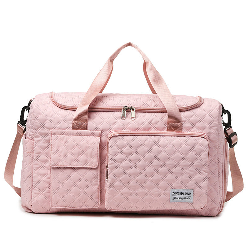 Quilted Multi-Compartment Sports Travel Duffel Bag Kalsten