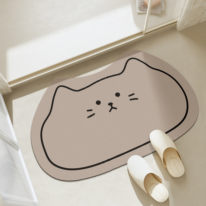 Cat-Themed Bath Mat