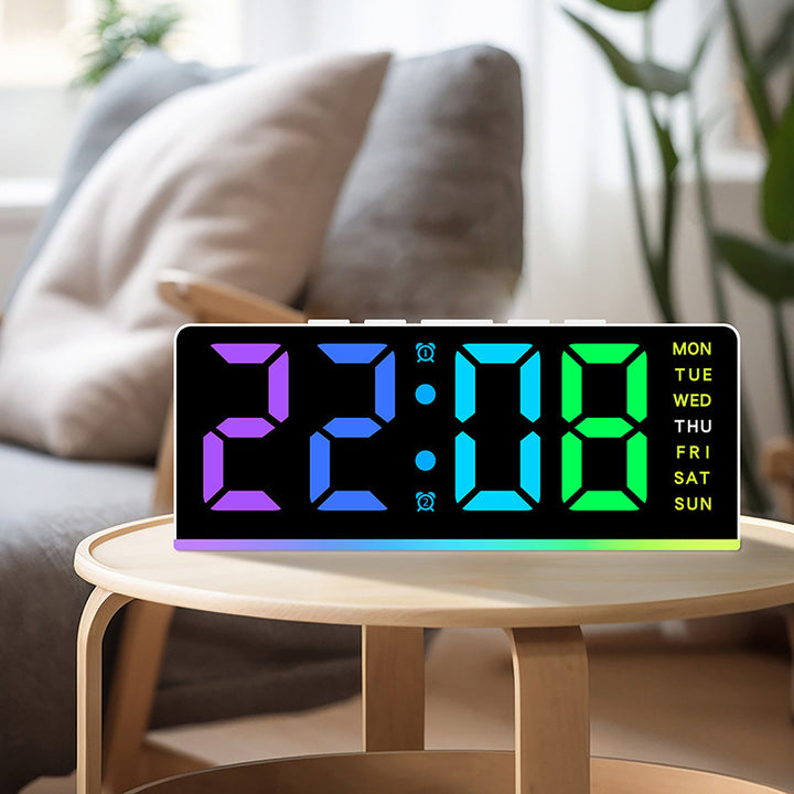Digital radio alarm clock with color changing display Kalsten