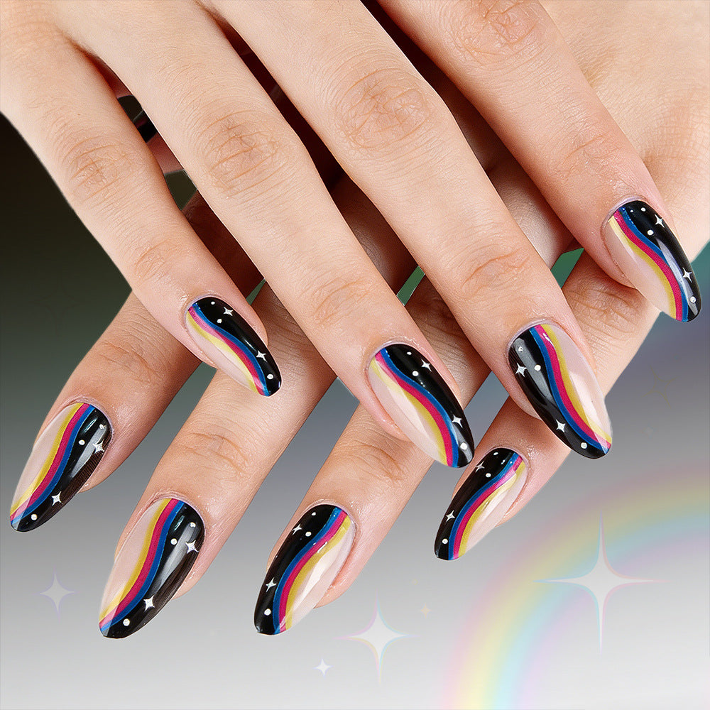 Artistic Ombre Press-On Nail Design Kalsten