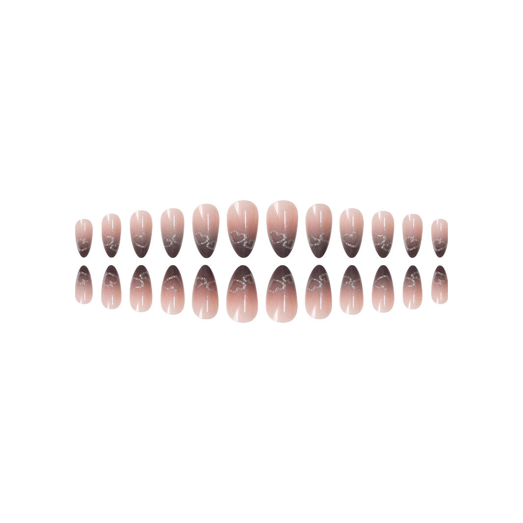 Rhinestone-Embellished Stiletto Press-On Nail Set Kalsten
