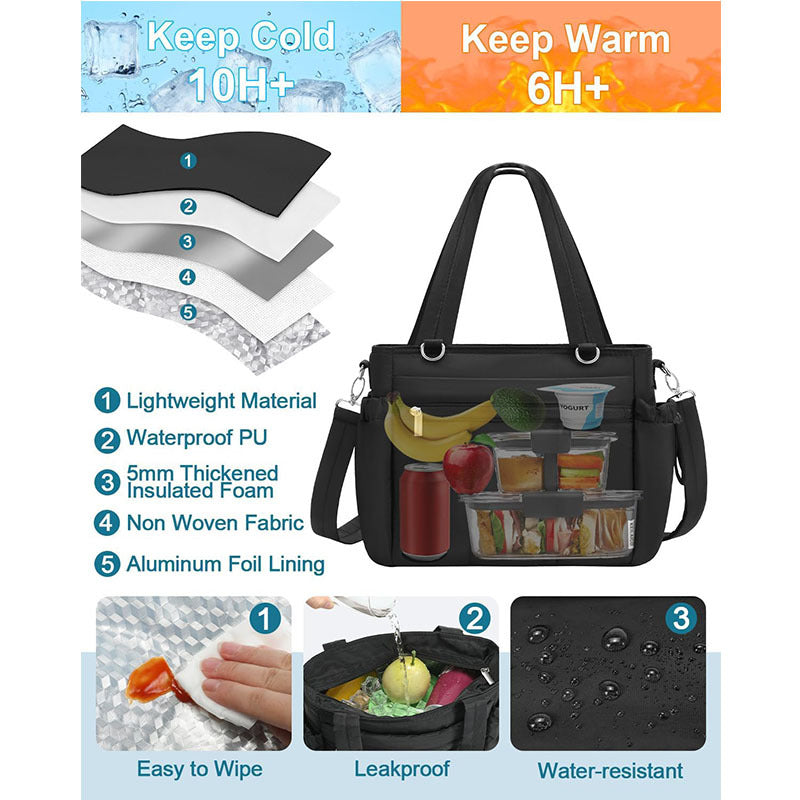 Multifunctional tote bag with insulating inner pocket Kalsten