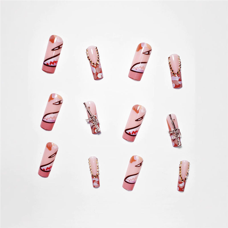 Artistic Decorative Press-On Nail Extensions Kalsten