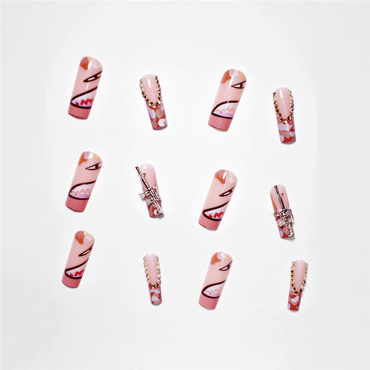 Artistic Decorative Press-On Nail Extensions Kalsten