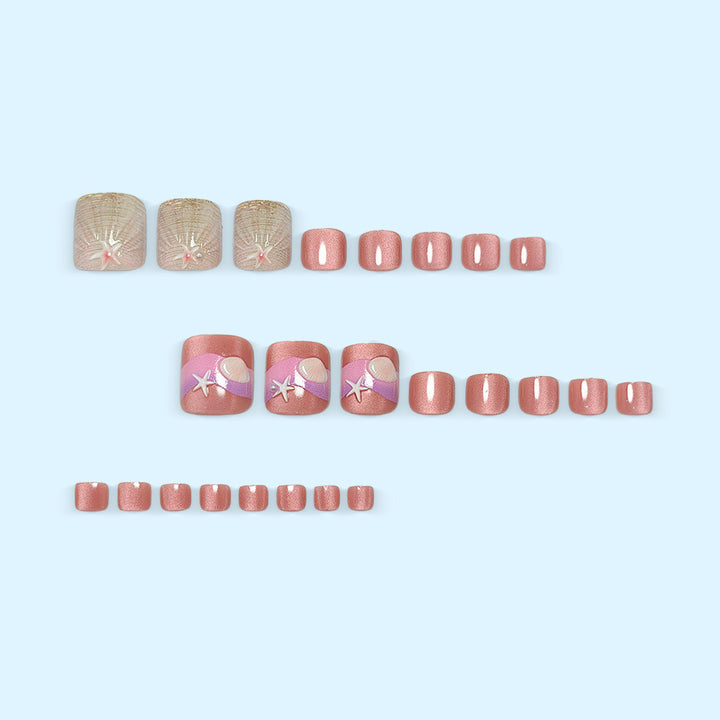 Nail art set with maritime motifs and glitter accents Kalsten