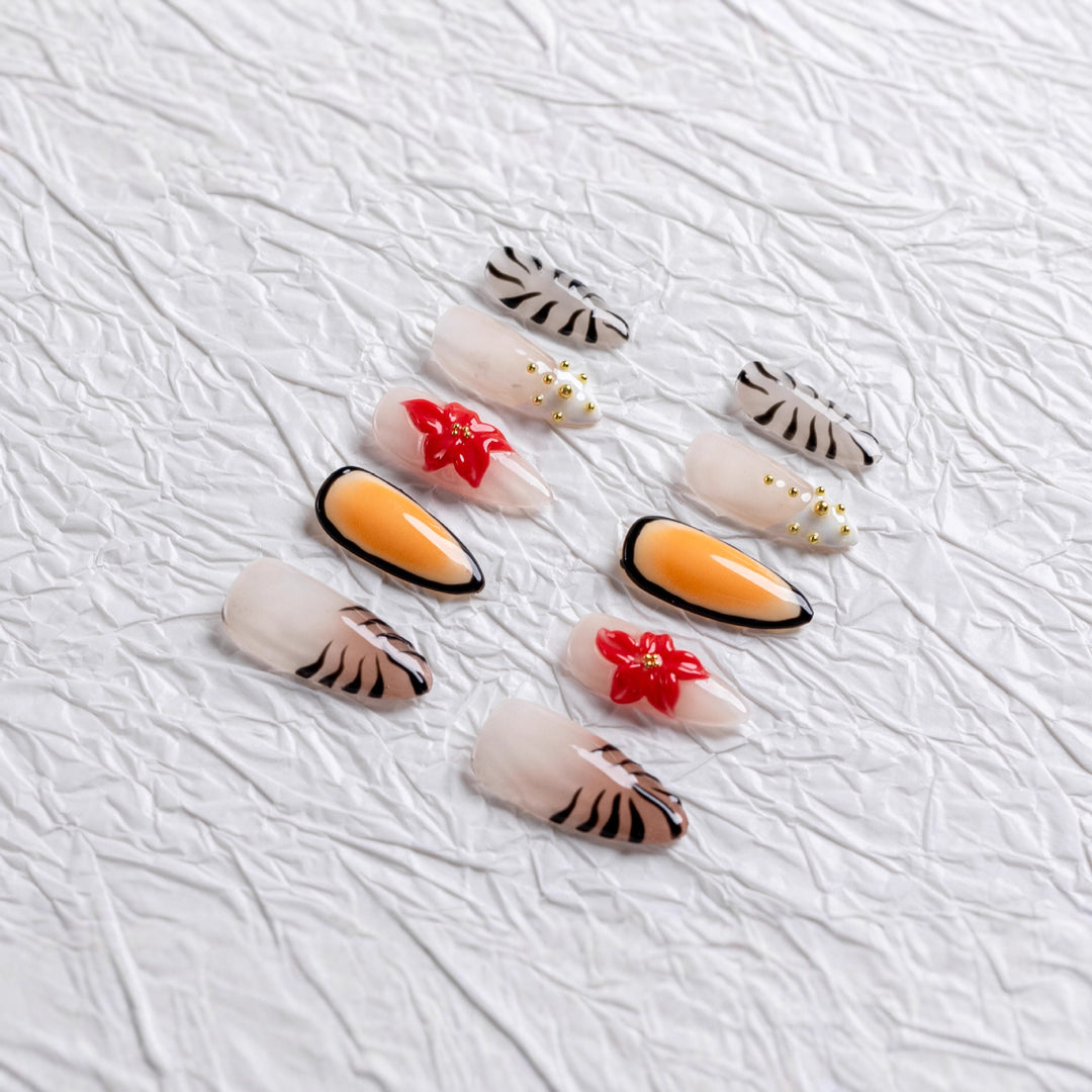 Artistic Floral Nail Art Set
