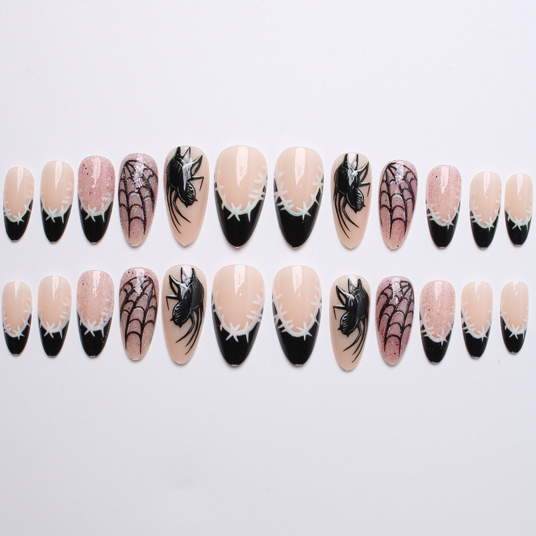 Creative spider design artificial nails Kalsten