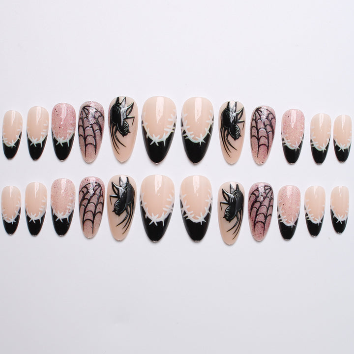Creative spider design artificial nails Kalsten