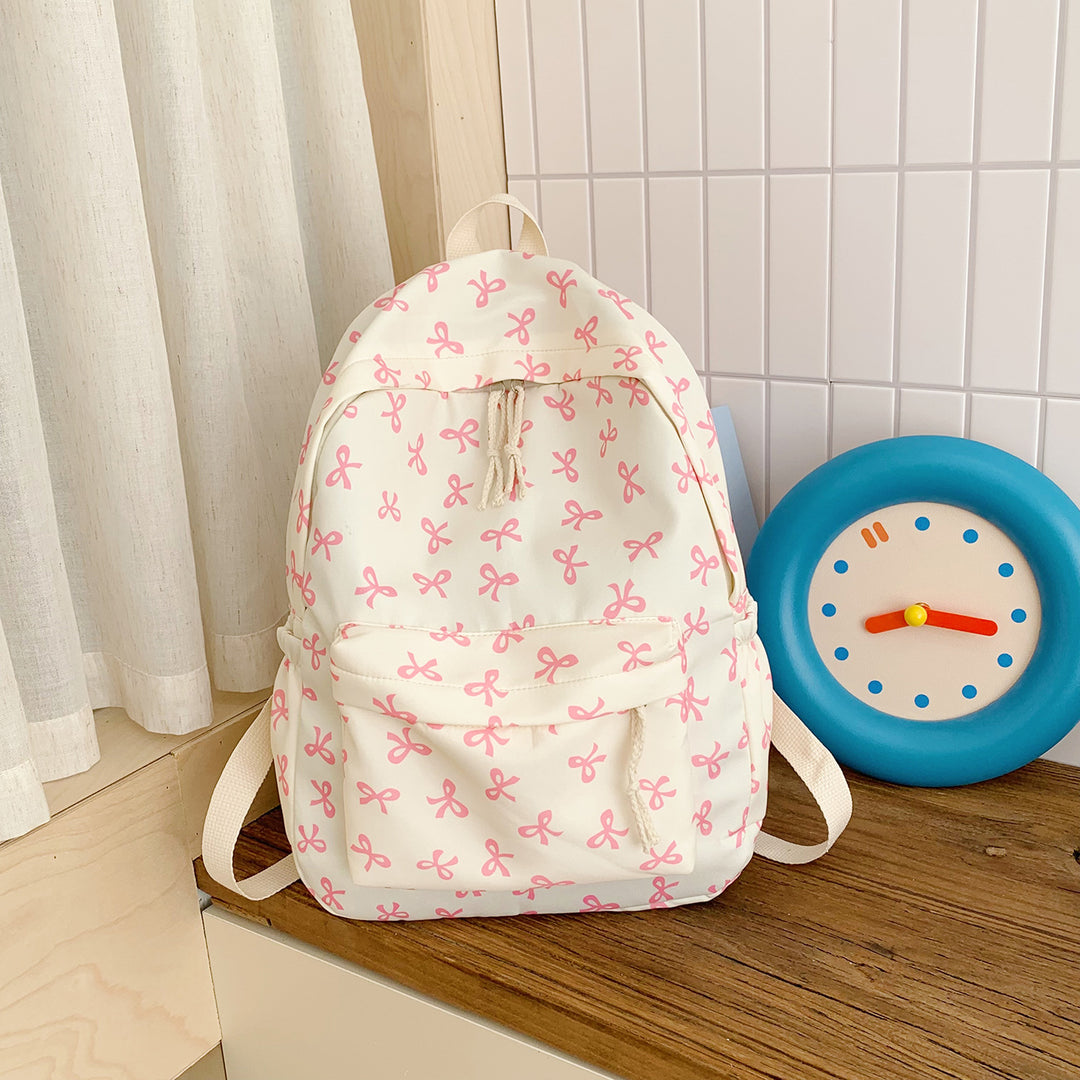 Backpack with Creative Bow Motif and Thoughtful Storage Spaces Kalsten