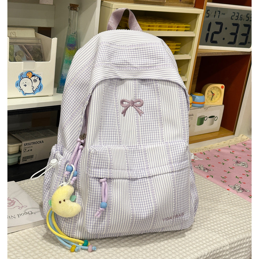 Cute Checked Patterned School Backpack Kalsten