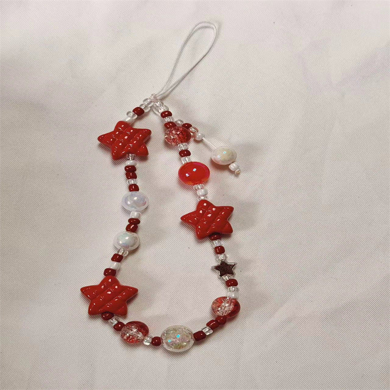 Decorative Star Beaded Charm Lanyard Kalsten