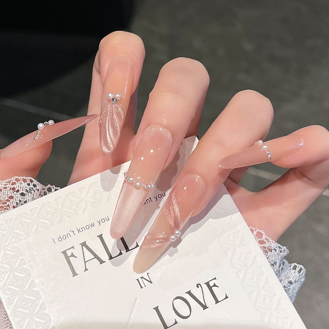 Elegant 3D Decorative Press-On Nail Extensions Kalsten
