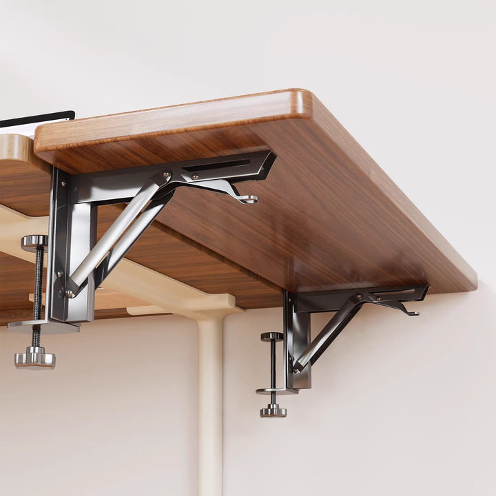 Heavy-Duty Folding Clamp-On Under-Desk Support Brackets