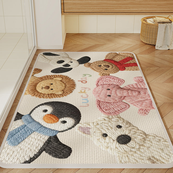 Fun-Themed Cartoon Bath Mat Kalsten