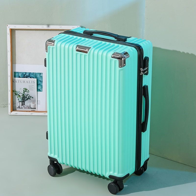 Hard shell suitcase with 360-degree wheel system and integrated safety feature Kalsten