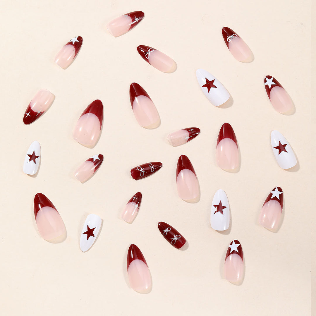 Glamorous Star-Accent Nail Art Extensions Kalsten