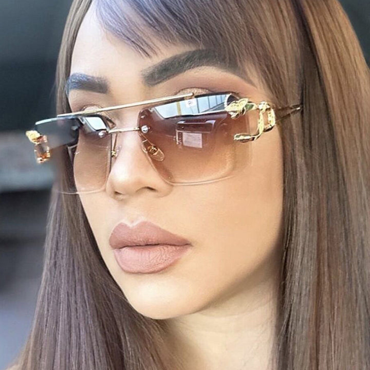 Women's square sunglasses with elegant decorative details Kalsten